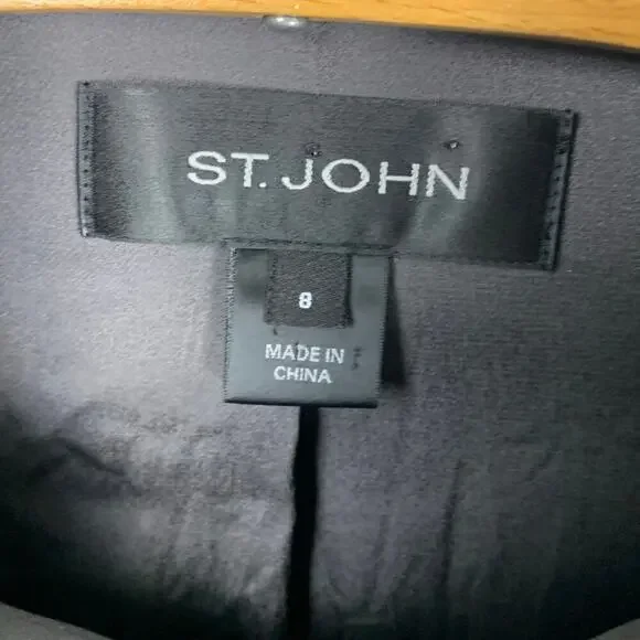 St. John Grey High Neck Luxury Workwear Capsule Jacket Size 8 Professional